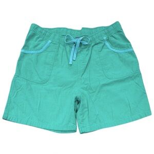 Laura Scott Size Large Teal Elastic/Drawstring Waist